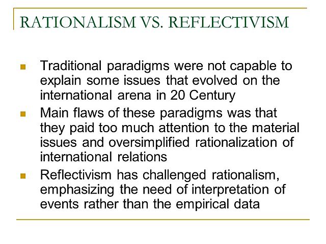 rationalism international relations