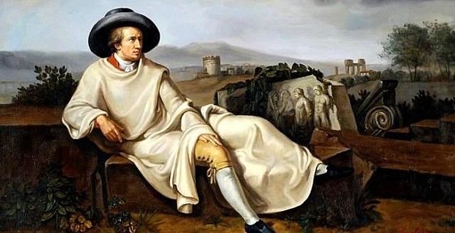 Johann Heinrich Wilhelm Tischbein, Ritratto di Goethe nella campagna romana.