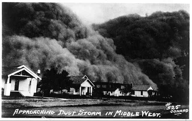 14 dust storms are reported in the Midwest in 1932