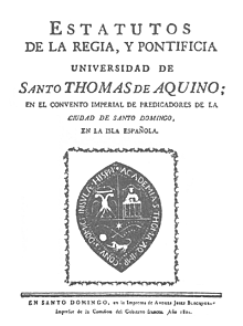 real y pontificia universidad de santo tomás de aquino