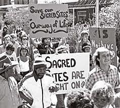 Alice springs protest dam march