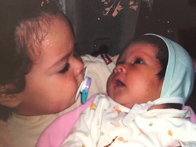 Jo de petita amb la meva germana