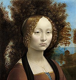 Leonardo peint le "Portait de Ginevra de Benci".