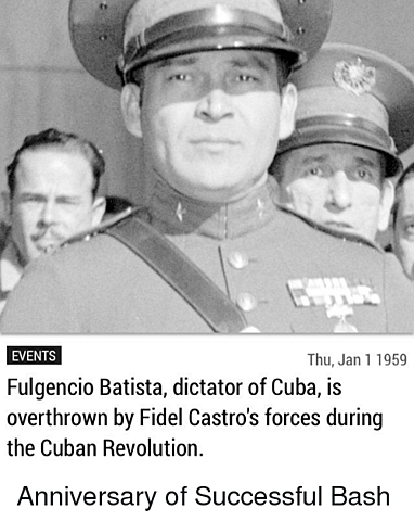 Fidel Castro overthrew Fulgencio Batista