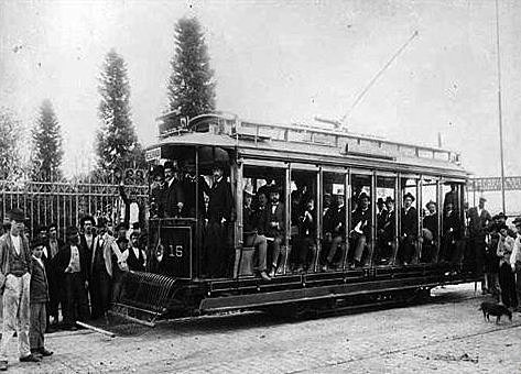 Inauguração do bonde elétrico