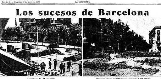 Fuerzas republicanas se enfrentan en Barcelona