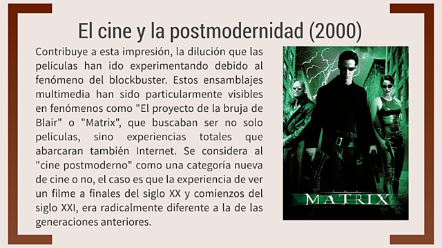 EL CINE Y LA POS-MODERNIDAD
