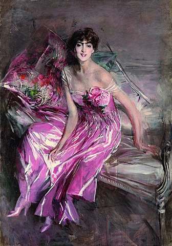 Giovanni Boldini, Ritratto di madame Olivia Concha de Fontecilla (la signora in rosa).