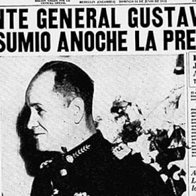 Timeline: El&nbsp;Golpe de Estado en Colombia en 1953&nbsp;fue realizado contra el presidente&nbsp;Laureano Gómez&nbsp;por el general&nbsp;Gustavo Rojas Pinilla, comandante general de las Fuerzas Militares de Colombia.