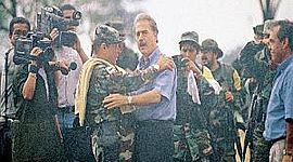 Timeline: Diálogos de paz entre el gobierno de Andrés Pastrana y las FARC. 7 de enero de 1999 - 21 de febrero de 2002 (oficialmente). negociaciones para un eventual&nbsp;proceso&nbsp;de paz y acabar con el conflicto armado colombiano.