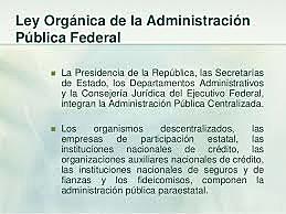 Creación de la Ley orgánica de la Administración  Pública Federal.