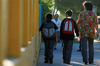 la entrada al jardin