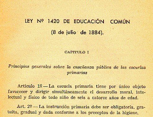 Se sanciona la Ley 1.420