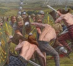 The Battle Between The Romans and Scotland