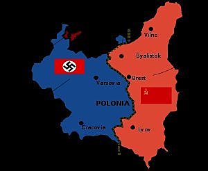 Alemania y la URSS se reparten Polonia