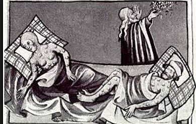 Black Death hits Europe