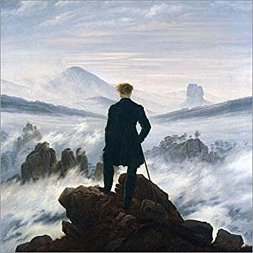 Viandante sul Mare di Nebbia, olio su tela. Amburgo, Kunsthalle