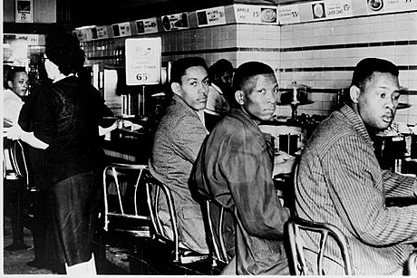African-american students ordered coffee in a white restaurant