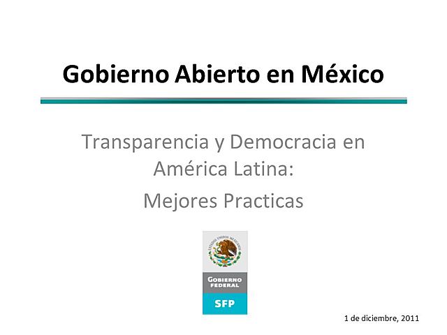 Tercer momento Clave,Open Government Partner ship.