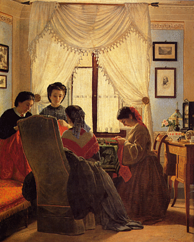 Cucitrici di camice rosse