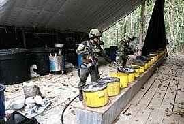 Localización de 104 laboratorios para el procesamiento de cocaína