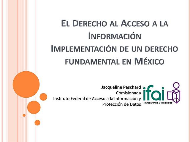 Reforma al Art. 6o. Constitucional