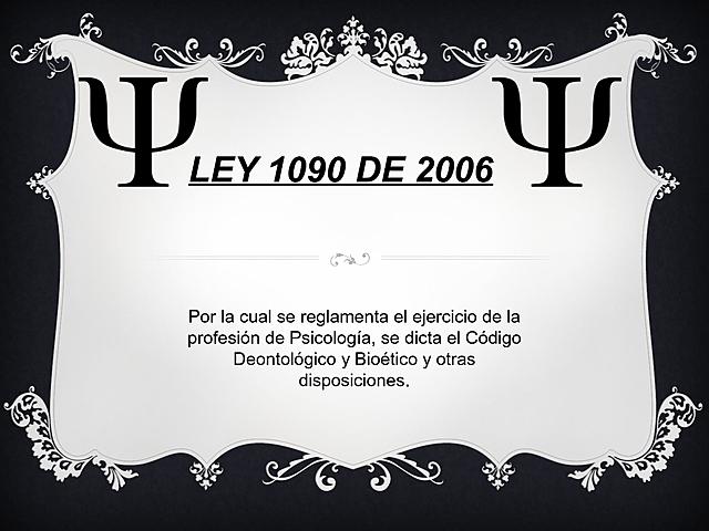 LEY 1090