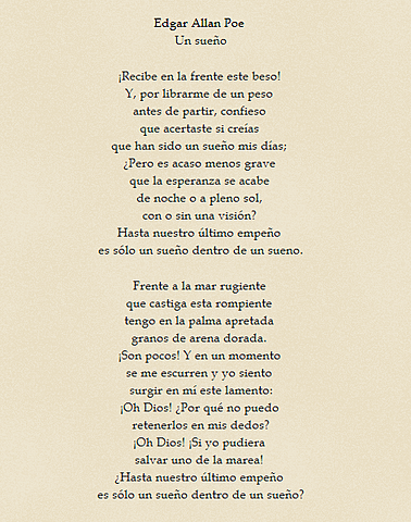 Edgar Allan Poe: un sueño en un sueño