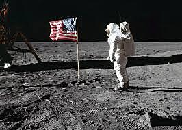 America is first to the moon