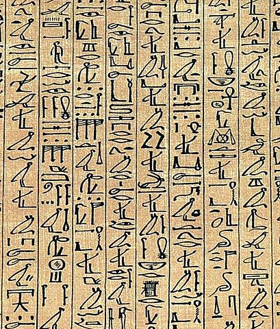 The Egyptians developed hieroglyphic writing
