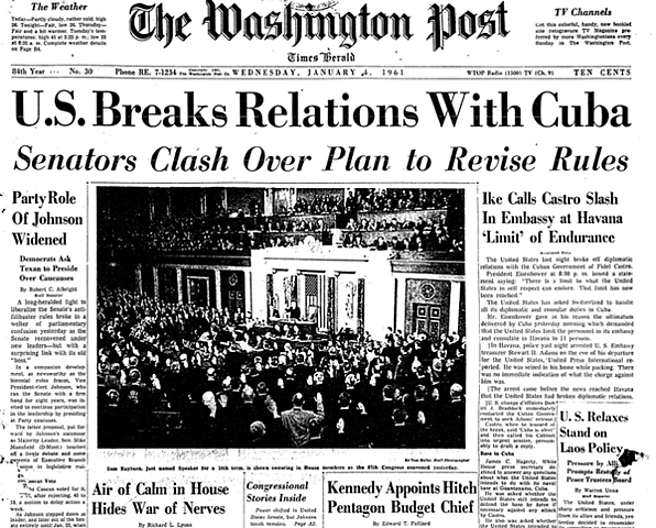 U.S. Severs Diplomatic Relations with Cuba