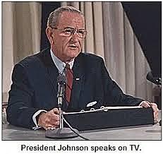 President Johnson went on national television calling for federal intervention in election
