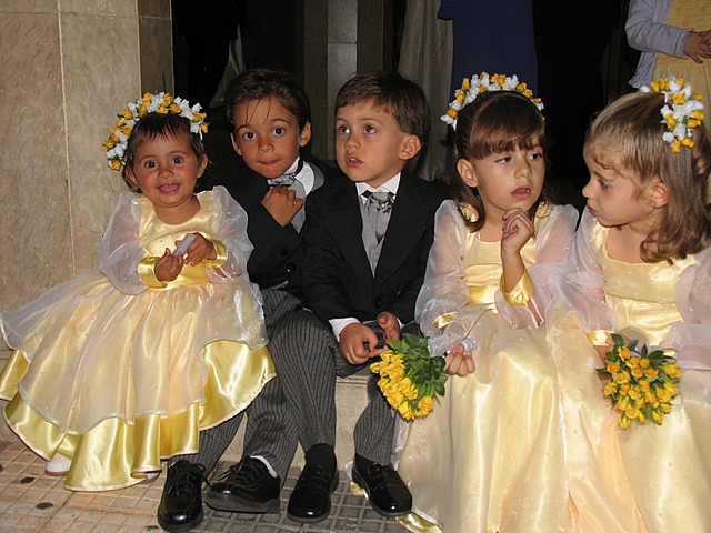 fui daminha em um casamento