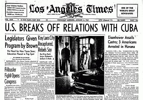 US breaks diplomatic relations with Cuba