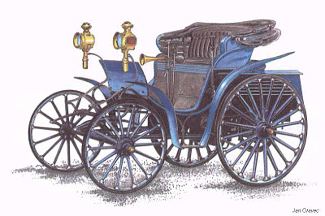 primer automovil con motor bicilindrico