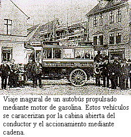 primer servicio regular de autobuses