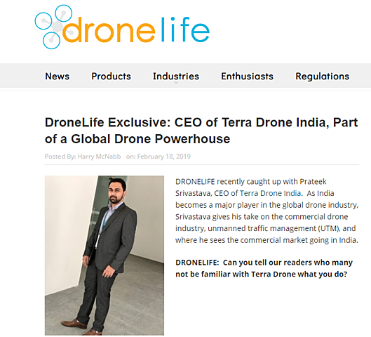 DroneLife Interviews Terra Drone India CEO