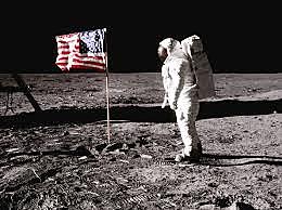 America is first to the moon