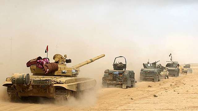 Peshmerga tank at frontlines
