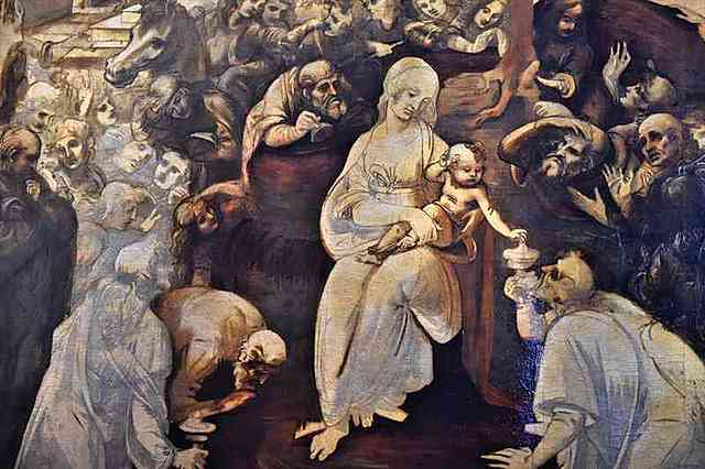 Pinta Adoración de los reyes