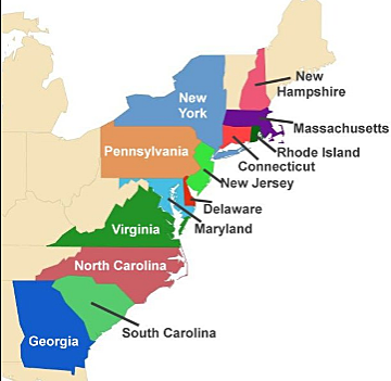 original 13 colonies