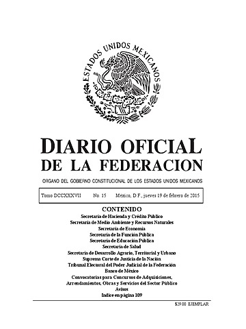 Publicación del decreto  para incluir al DAI en la constitución.