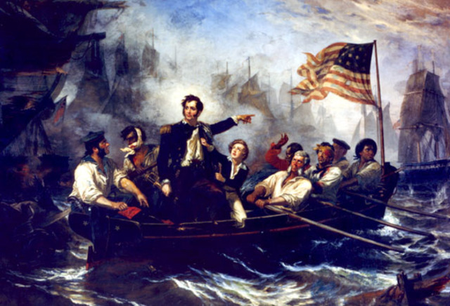 Perry deats the British on Lake Erie