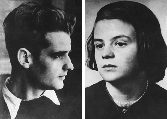 Sophie und Hans Scholl getoetet