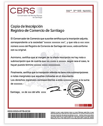 4. La inscripción en la Cámara