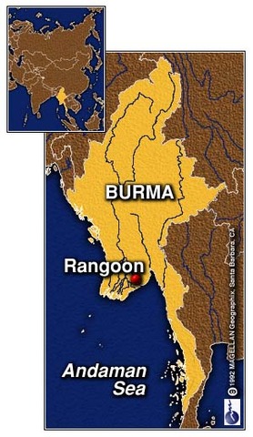 Bombing on Rangoon, Burma (month & day uknown)