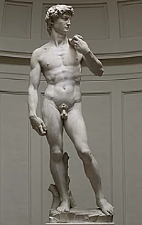 Michelangelo's "David" painted