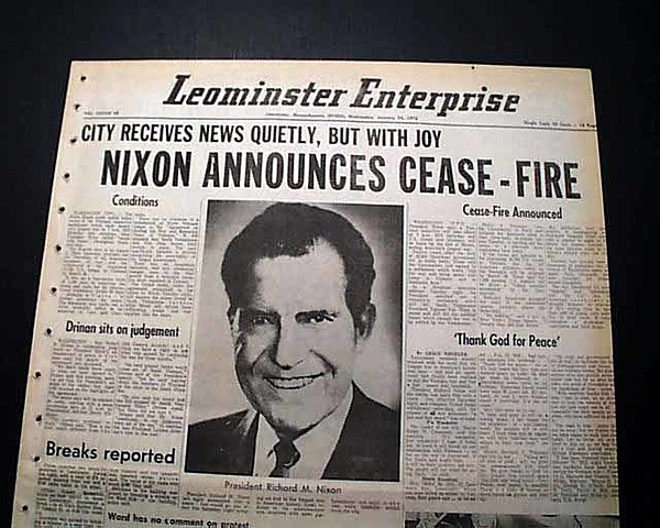 Nixon calls a cease-fire