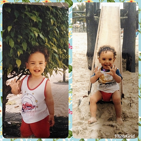 Fui à praia pela primeira vez