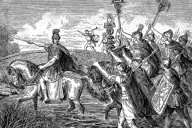 Julius Caesar led his army into Gaul.